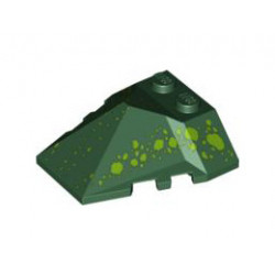 Wedge 4 x 4 Pyramid Center with Green Scale Pattern: {земно зелен}