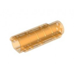 Cylinder 9 x 4 x 2 Tapered with Flat Bottom, Pin Holes: {прозрачно ярко оранжев}