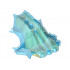 Bionicle Head, Barraki Carapar with Marbled Trans-Light Blue Pattern: {фосфористиращо бял}