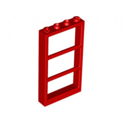 Window 1 x 4 x 6 Frame with 3 Panes : {ярко червен}