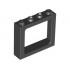 Window 1 x 4 x 3 Train - 2 Hollow Studs and 2 Solid Studs : {черен}