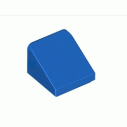 Покривна плочка 1X1X2/3, гладка : {ярко син}