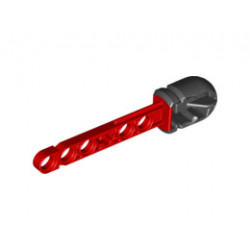 Projectile Arrow, Liftarm Shaft with Hollow Black Rubber End: {ярко червен}