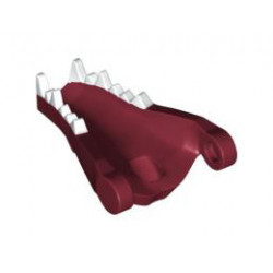 Dragon Head (Fantasy Era / Castle) Lower Jaw with White Teeth Pattern: {нов тъмно червен}