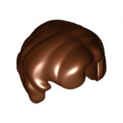 Minifigure, Hair Short with Curled Ends: {червеникаво-кафяв}