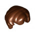 Minifigure, Hair Short with Curled Ends: {червеникаво-кафяв}