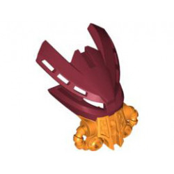 Bionicle Mask Arthron with Orange Face: {нов тъмно червен}