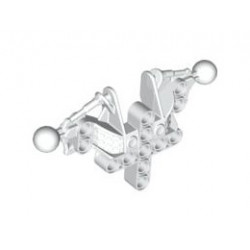 Bionicle Toa Inika Upper Torso / Shoulders Section: {бял}