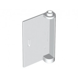 Door 1 x 3 x 4 Left - Open Between Top and Bottom Hinge : {бял}