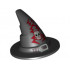 Minifigure, Headgear Hat, Wizard / Witch with Silver Buckle, Skull and Lightning Bolts Pattern: {черен}
