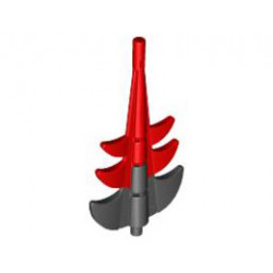 Dragon Tail Barbed with Marbled Red Pattern: {черен}