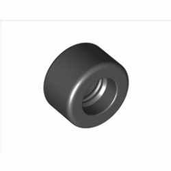 Гума обикновена широка Ø14.6 X 9 м : {черен}