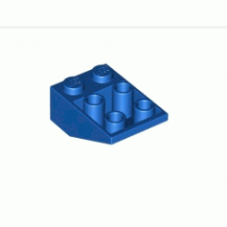 Покривна плочка 2X3/25° инверсна : {ярко син}