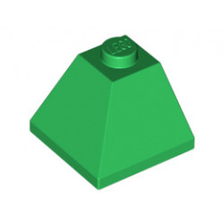 Ъглова тухличка 2X2/45° отвън: {тъмно зелен}