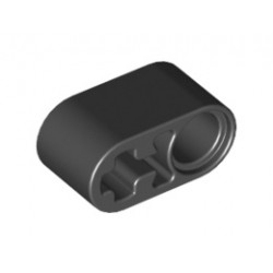 Греда 1х2 с кръстат отвор и дупка : {черен}