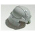 Minifigure, Headgear Helmet Castle with Cheek Protection and Studded Bands (Dwarf): {умерено каменно сив}