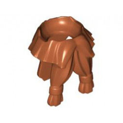 Minifigure, Beard, Tied with Hair in Back: {тъмно оранжев}