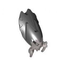 Bionicle Mask Shelek with Black Top: {сребрист}