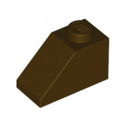 Покривна плочка 1X2/45°: {тъмно кафяв}