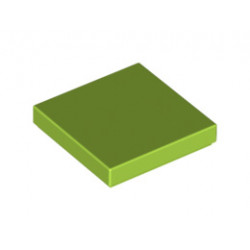 Плоска плочка 2X2: {ярко жълто-зелен}