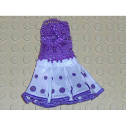 Belville, Clothes Dress (Adult) Sleeveless Net Top, White Skirt with Purple Dots Pattern: {ярко виолетов}