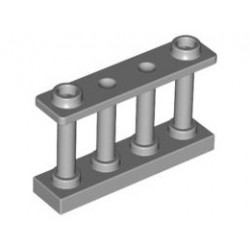 Ограда 1X4X2 с 2 пъпки: {умерено каменно сив}