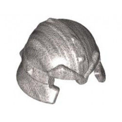 Minifigure, Headgear Helmet Castle with Cheek Protection and Studded Bands (Dwarf): {металическо сребрист}