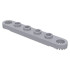Technic, Plate 1 x 6 with Toothed Ends : {умерено каменно сив}