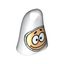Minifigure, Head Modified Patrick with Spacesuit Pattern: {бял}