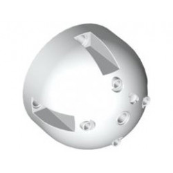 Brick, Round 7 x 7 x 4 Dome Top: {бял}