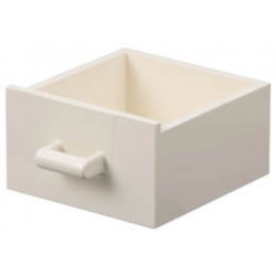 Container, Cupboard 4 x 4 x 4 Drawer, Open Handle : {бял}