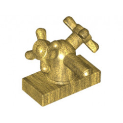 Tap 1 x 2 with Dual Handles, Large / Sink Faucet: {топло златист}