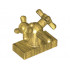 Tap 1 x 2 with Dual Handles, Large / Sink Faucet: {топло златист}