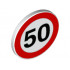 Кръгъл знак 50 : {бял}