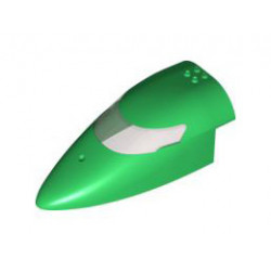 Aircraft Fuselage Forward Top Curved 8 x 16 x 5 with Trans-Black Glass: {тъмно зелен}