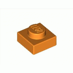 Плочка 1X1: {ярко оранжев}