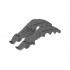 Bionicle Foot Mistika Clawed with Axle with Marbled Lime Talons: {черен}