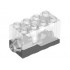 Electric, Sound Brick 2 x 4 x 2 with Trans-Clear Top and Klaxon Alarm Sound: {тъмно каменно сив}