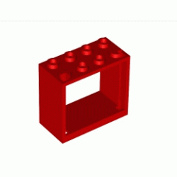 Рамка на прозорец 2X4X3 : {ярко червен}
