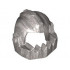 Minifigure, Headgear Helmet Chin Guard Oversized Jagged: {металическо сребрист}