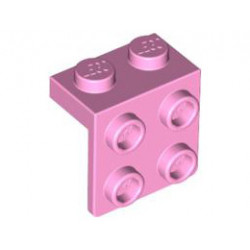 Ъглова плочка 1X2 / 2X2 : {светло пурпурен}