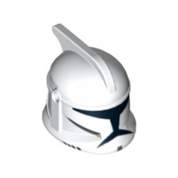 Minifigure, Headgear Helmet SW Clone Trooper with Holes, Standard Pattern: {бял}