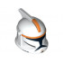Minifigure, Headgear Helmet SW Clone Trooper with Holes, Orange Stripe Pattern: {бял}