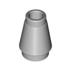 Коничен връх малък 1X1 (b) с горен жлеб: {умерено каменно сив}