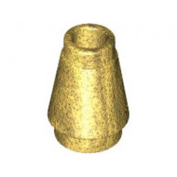 Коничен връх малък 1X1 (b) с горен жлеб: {топло златист}