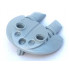 Bionicle Weapon 5 x 5 Shield with Dual Round Prongs : {сребрист}