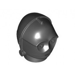 Minifigure, Head Modified SW C-3PO / K-3PO Protocol Droid Plain: {черен}