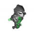 Torso/Head Martian with Chest Hole, Alien Commander with Marbled Trans-Green Pattern: {черен}