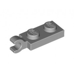 Плочка 1х2 с вертикален държач : {умерено каменно сив}