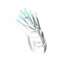 Bionicle Mask Strakk With Marbled Trans-Light Blue Pattern (Glatorian): {бял}